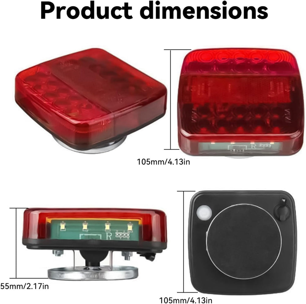 Wireless Trailer Lights Magnetic, Upgrade Rechargeable Wireless Trailer Tow L...
