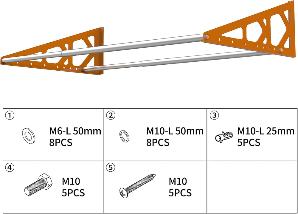 Tire Rack Wall Mount Adjustable 31"-56" Tire Storage Rack Wall Moun...