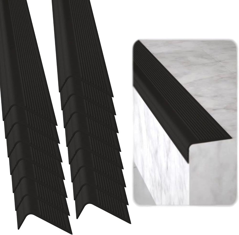 Rubber Bond Stair Edge Protector 36x2x1 inch Anti-Slip Stair Corner Trim Rubb...