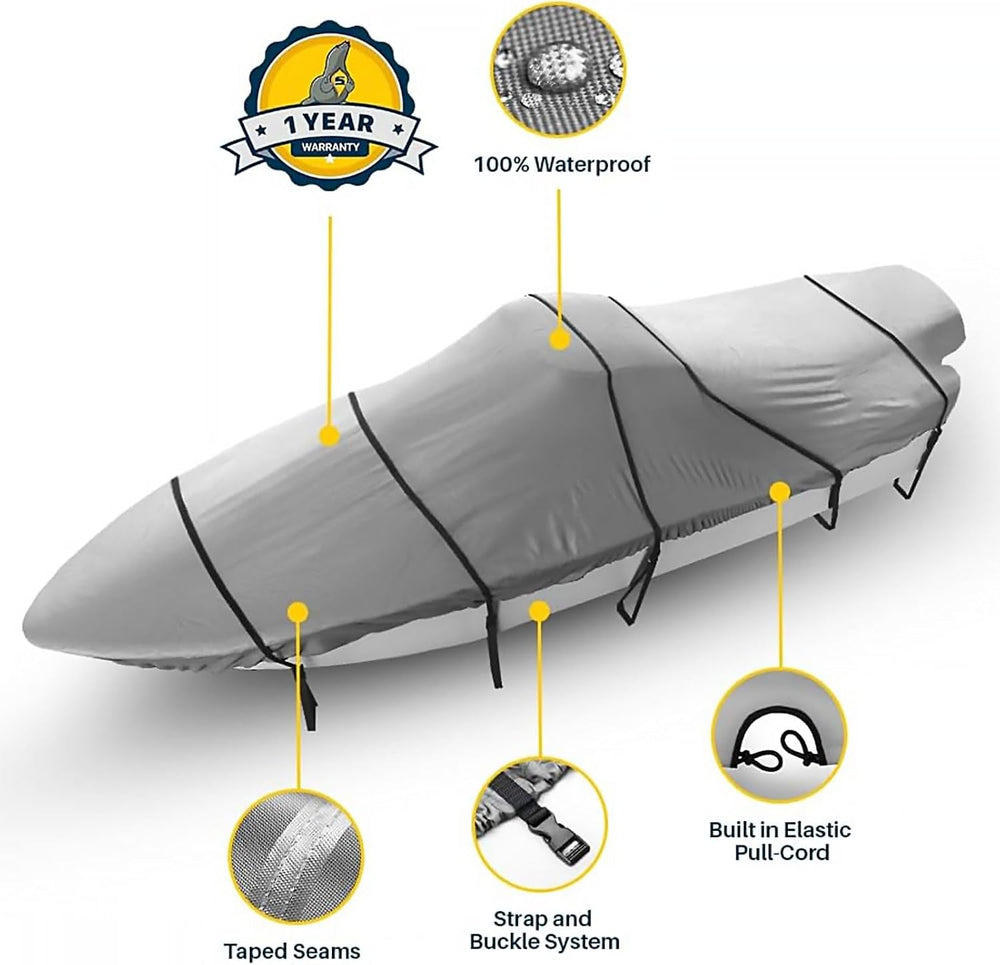 Seal Skin Covers Universal Boat Cover, Waterproof Marine-Grade Cover for 17&#...