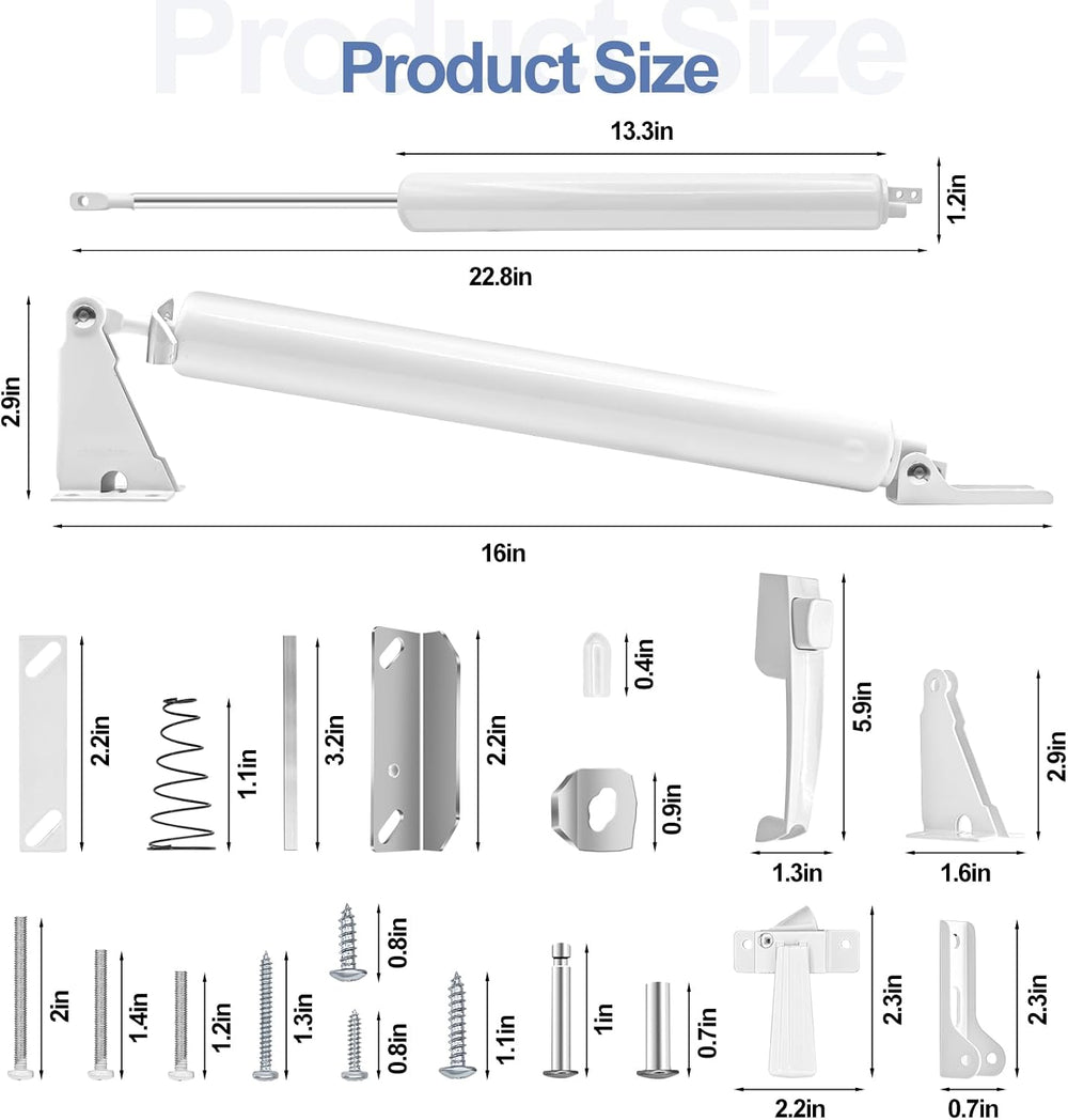 2 Sets Storm Door Closer Screen Door Shock Replacement Screen Doors Hydraulic...
