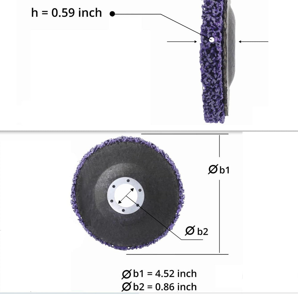 10 Packs 4-1/2"x7/8" Strip Disc Stripping Wheel for Angle Grinder