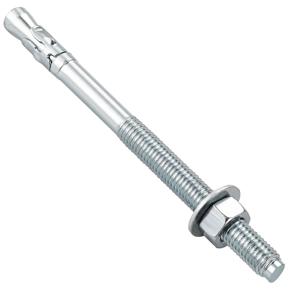 Wensilon 1/2"x7" Wedge Anchors for Concrete, Zinc-Plated, 30 PCS