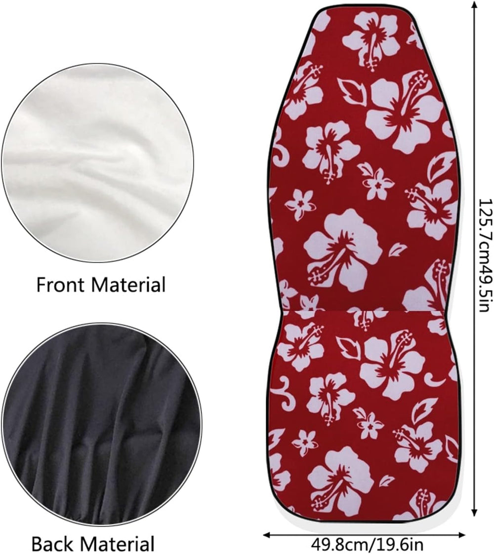 Dreaweet Red Car Accessories for Women Stylish Hibiscus Flower Print Car Seat...