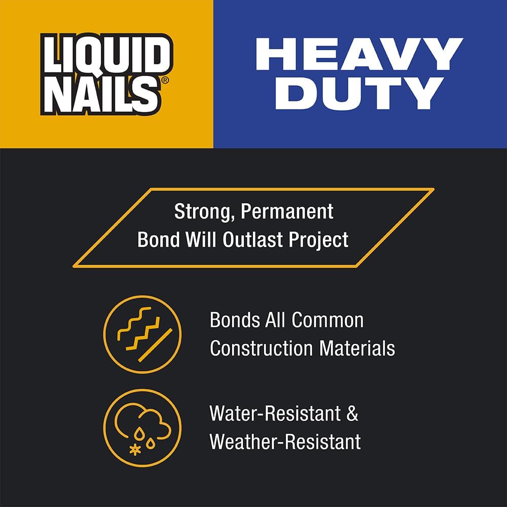 Liquid Nails Heavy Duty 28 oz. Tan Latex-Based Construction Adhesive Low VOC,...