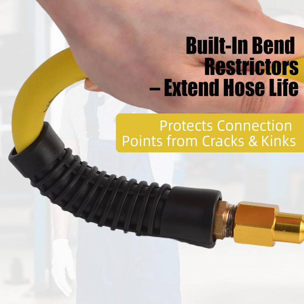 Hybrid Air Hose 3/8-Inch by 100-Feet Air Compressor Hose - Flexible Heavy Dut...