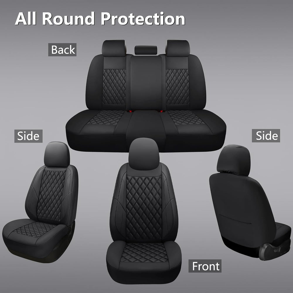 Premium Leather Car Seat Covers Full Set,Universal Fit for Cars,Trucks&SU...