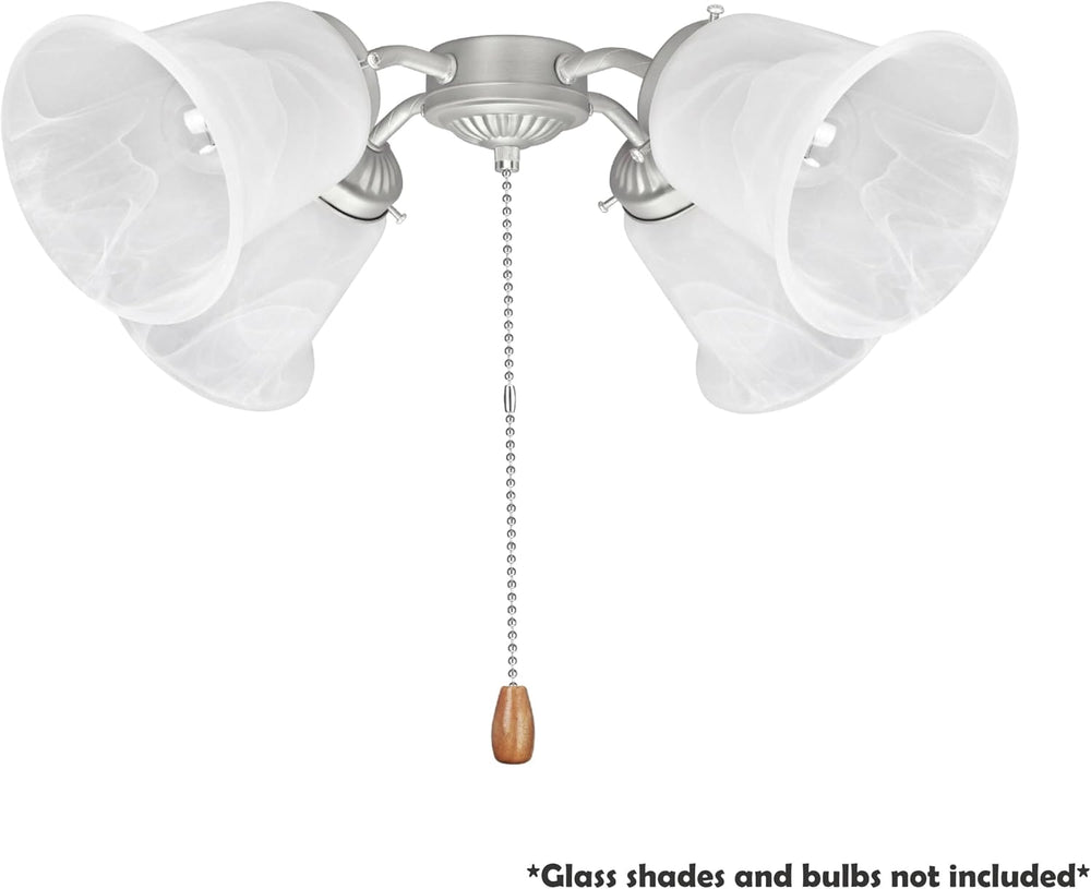 Aspen Creative 22003-11, Four-Light Ceiling Fan Fitter Light Kit with Pull Ch...