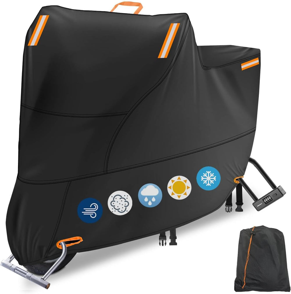 Motorbike Cover for Outside Storage, Waterproof Motorcycle Scooter Moped Cover