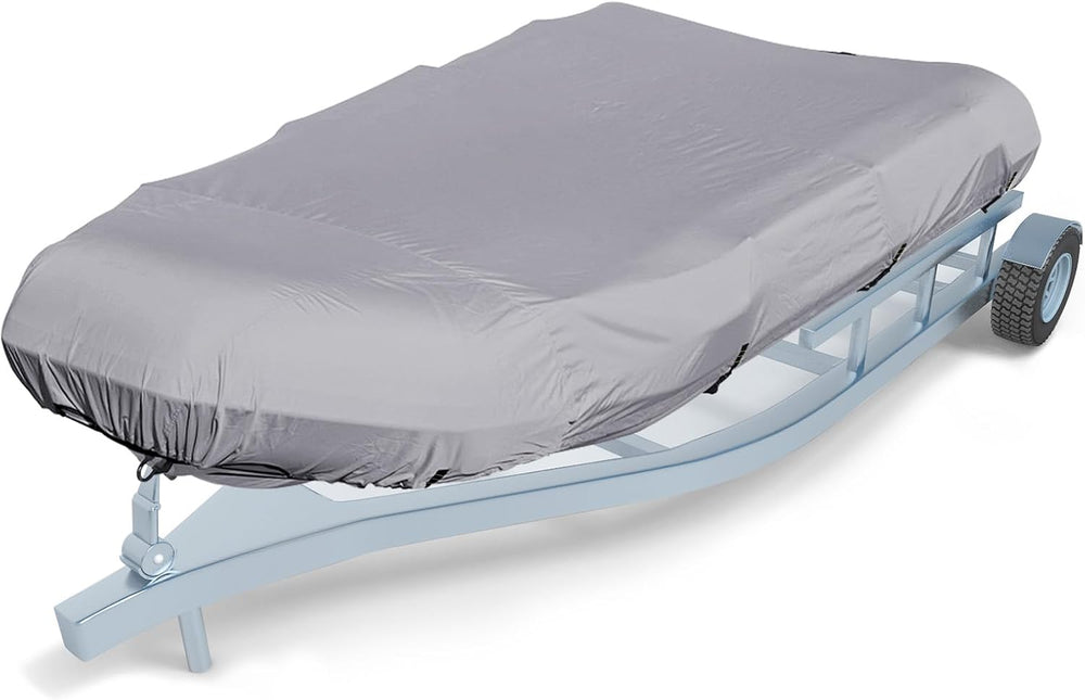 600D Marine Grade Fade and Tear Resistant Dinghy Cover, Gray 9.5'-10.5...