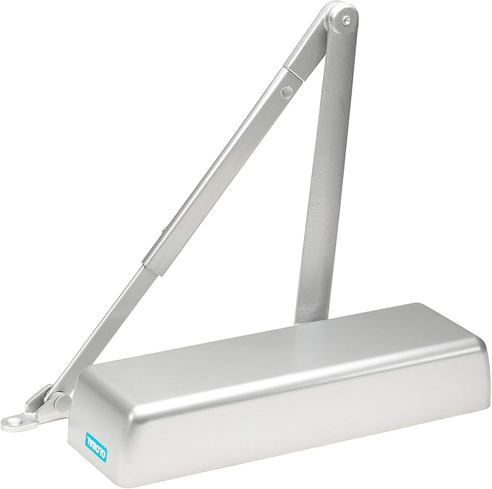 Global Door Controls Heavy Duty Commercial Door Closer in Aluminum - Sizes 1-6