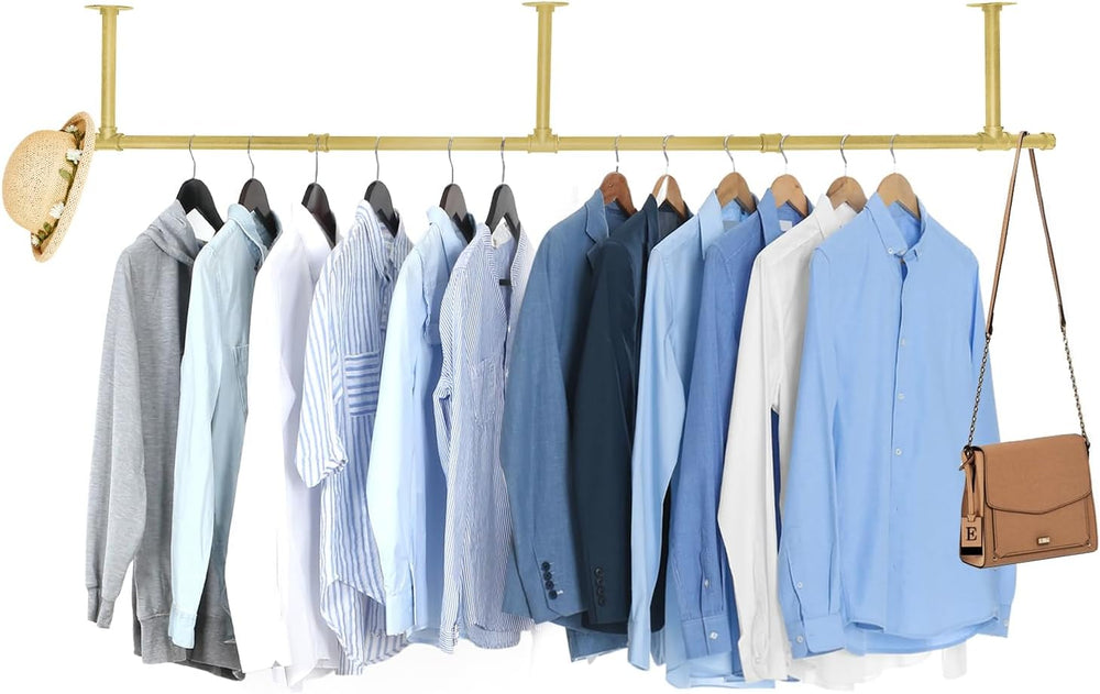Oroonoko 72" Wall Mounted Clothes Rack, Closet Rods for Hanging Clothes