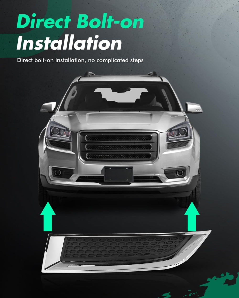 SCITOO Front Left Bumper Grille Fit for 2017 for GMC Acadia Limited,2013-2016...
