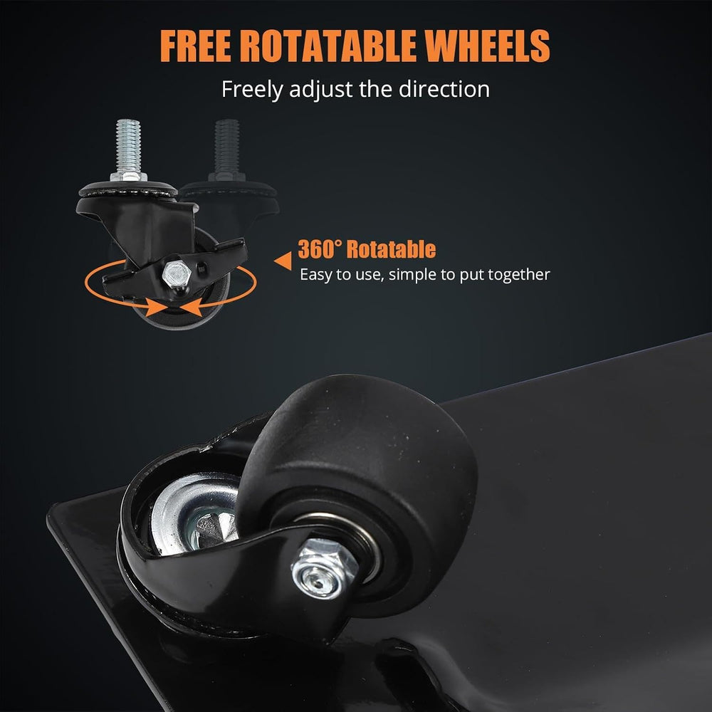 Car Dolly Set of 4, 6000 lbs Moving Tire Stake with Swivel Nylon Casters | 36...