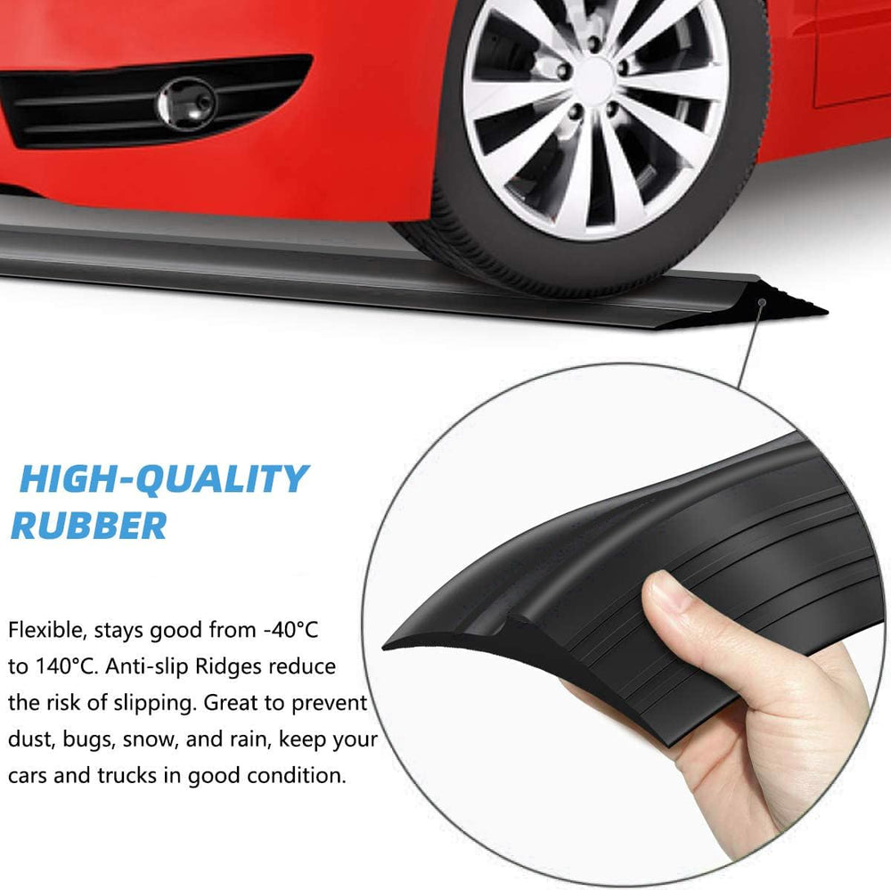 Jin&Bao Black Garage Door Threshold Seal 16FT Rubber Strip & 1 Adhesive