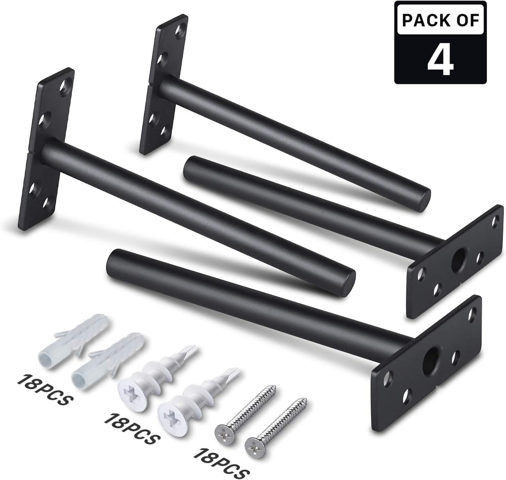 6 Inch Hidden Floating Shelf Brackets, Heavy Duty 300 lbs Capacity, Rustproof...