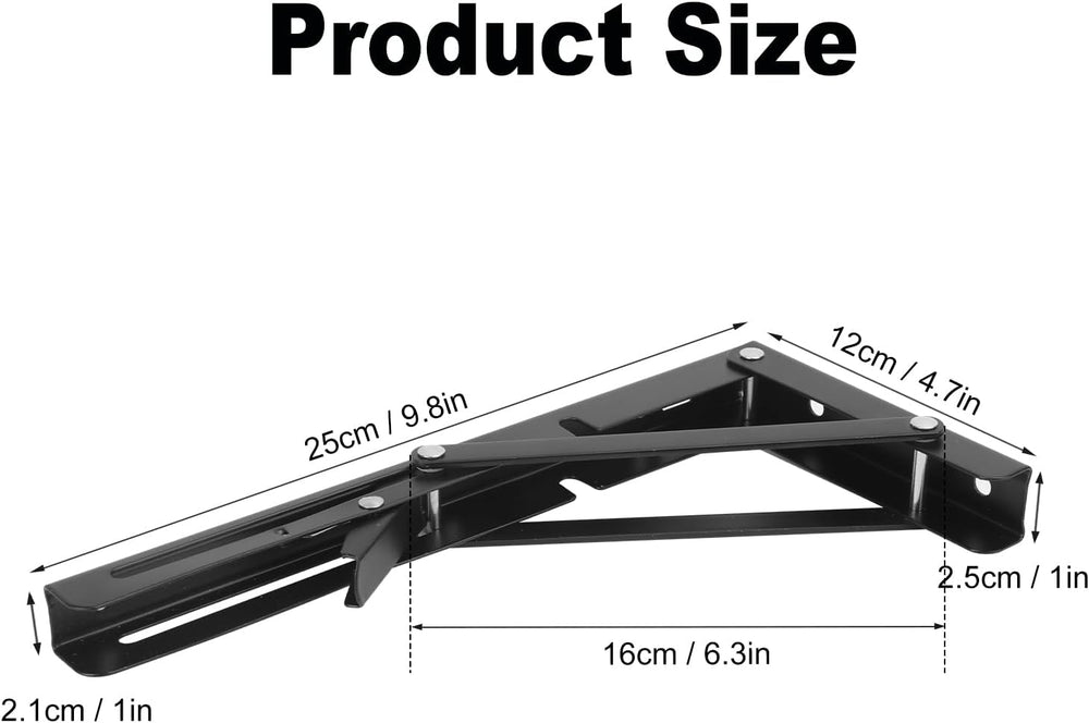 5 Pairs (10 PCS) 10 Inch Folding Shelf Brackets,Metal Collapsible Shelf Brack...