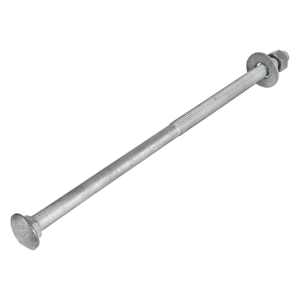 1/2" x 14" (25 Pack) Galvanized Carriage Bolt Kit Grade 307A Includ...