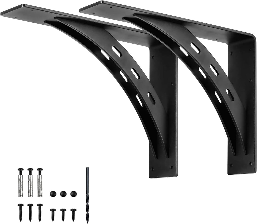 Heavy Duty Shelf Brackets (Set of 2) - 16" x 12" Max Load 1100 Lbs ...