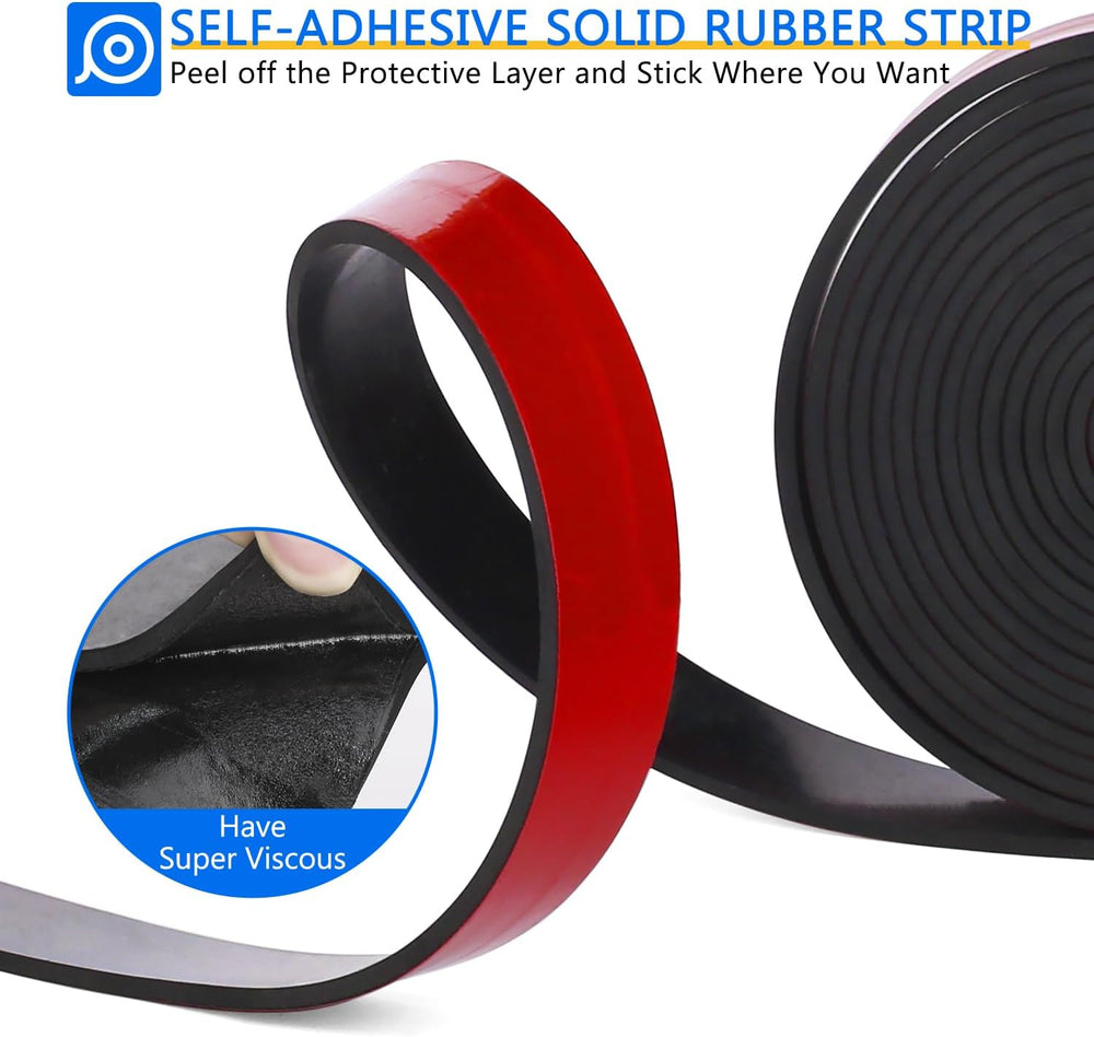Adhesive Solid Rubber Strips, 5" Wide x 1/8" Thick x 120" Long...