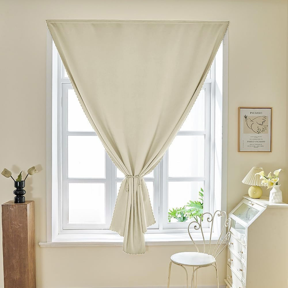 JILRON Adhesive Curtain 100% Blackout No-Drill Easy Install for Bedroom Blind...