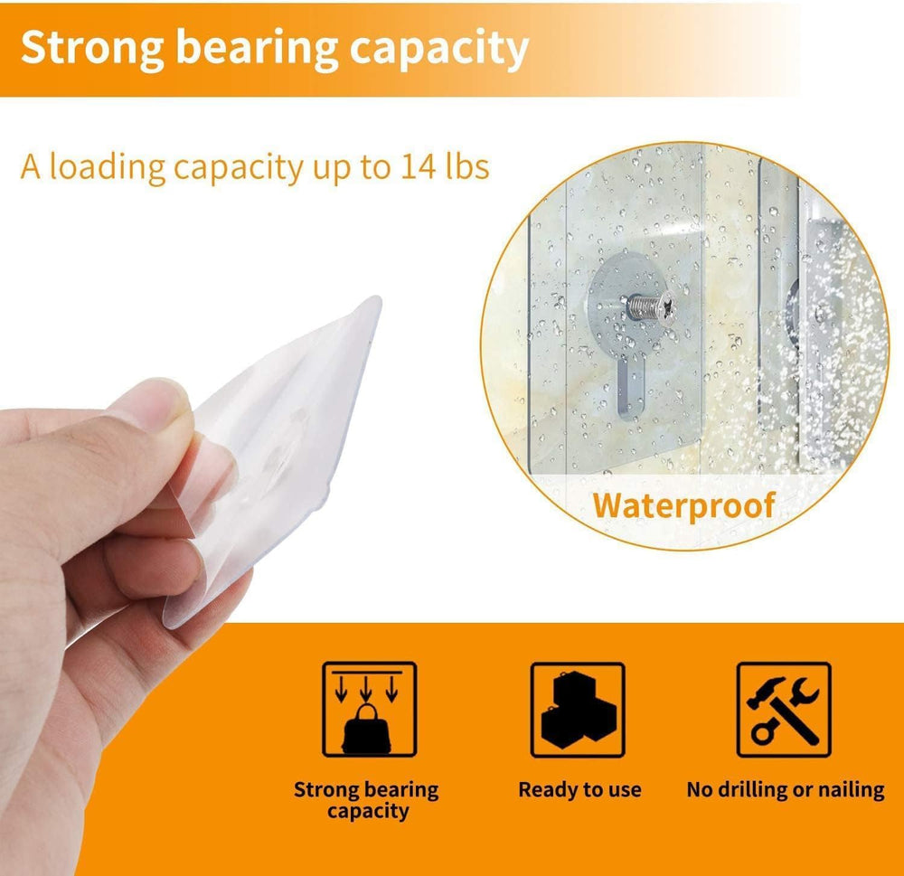 Linwnil Adhesive Screws Wall Mount Hanging Nails No-Trace No Drilling Stick-o...