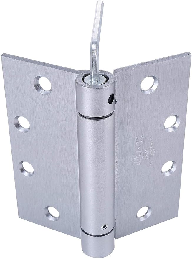 2 Pack - 4.5"x4" Brushed Satin Chrome Finish Self Closing Reversibl...