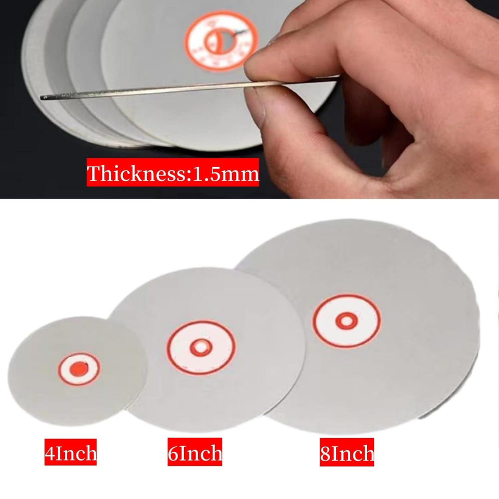 Diamond Flat Lap Disc Set 10 PCS, ENLAYER 4Inch Diamond Polishing Disc 80/100...