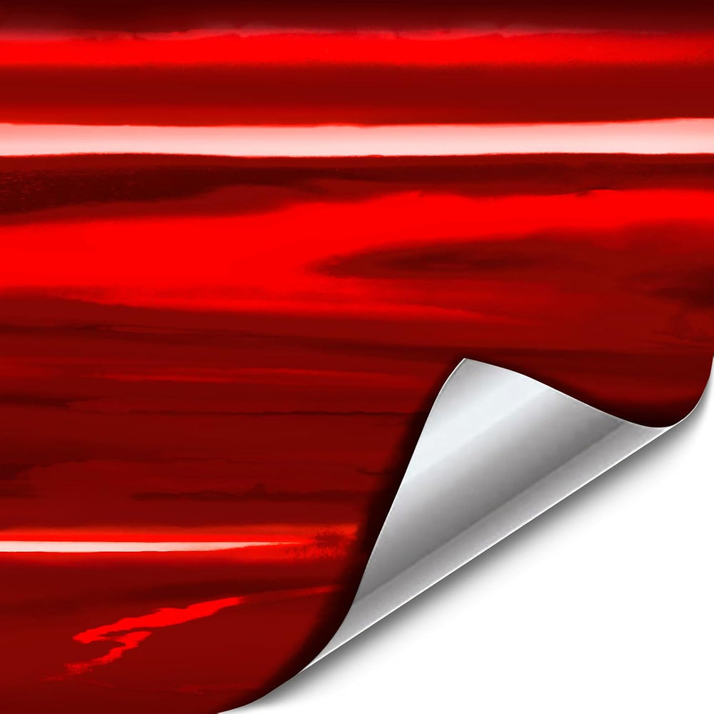 VViViD Holographic Chrome Red Vinyl Wrap DIY Air-Release Adhesive Film 50ft x...