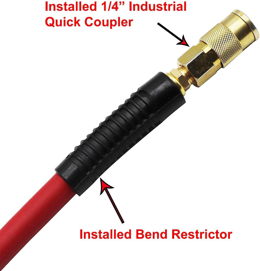 YOTOO Hybrid Air Hose 3/8-Inch by 50-Feet 300 PSI Heavy Duty, Lightweight, Ki...