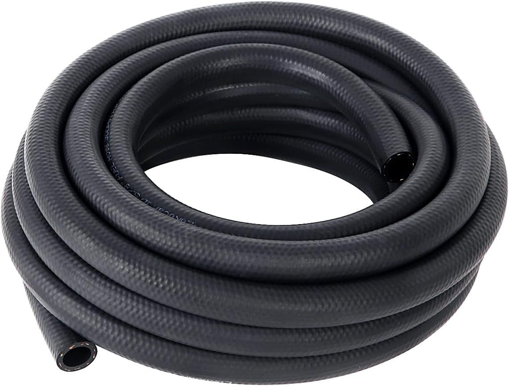 LokoCar Rubber Fuel Hose Line Push Lock 3/8" ID SAE 30R7 NBR 25ft 300PSI...