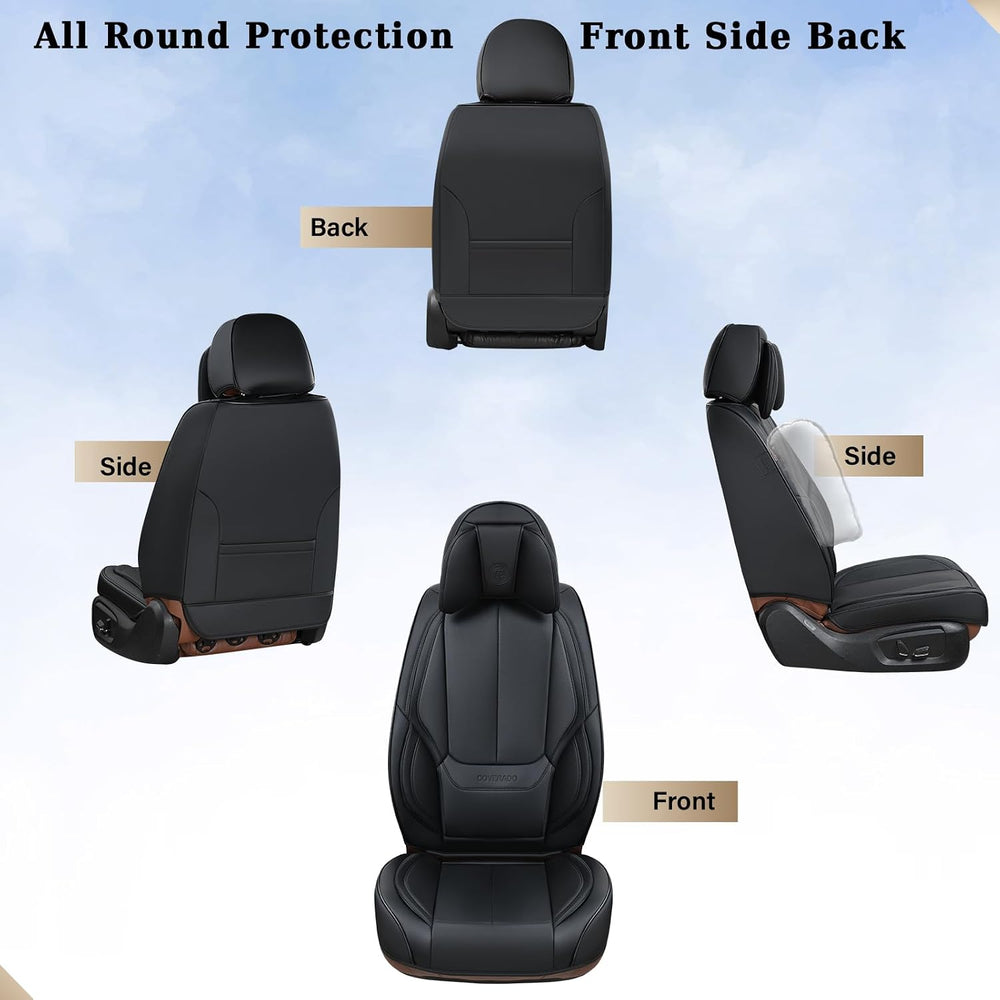 Coverado Car Seat Covers 5 Pieces, Full Set Universal Seat Covers for Cars, W...