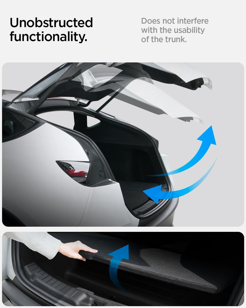Spigen Rear Bumper Trunk Sill Guard Bumper Protection with Easy Glide Sliding...