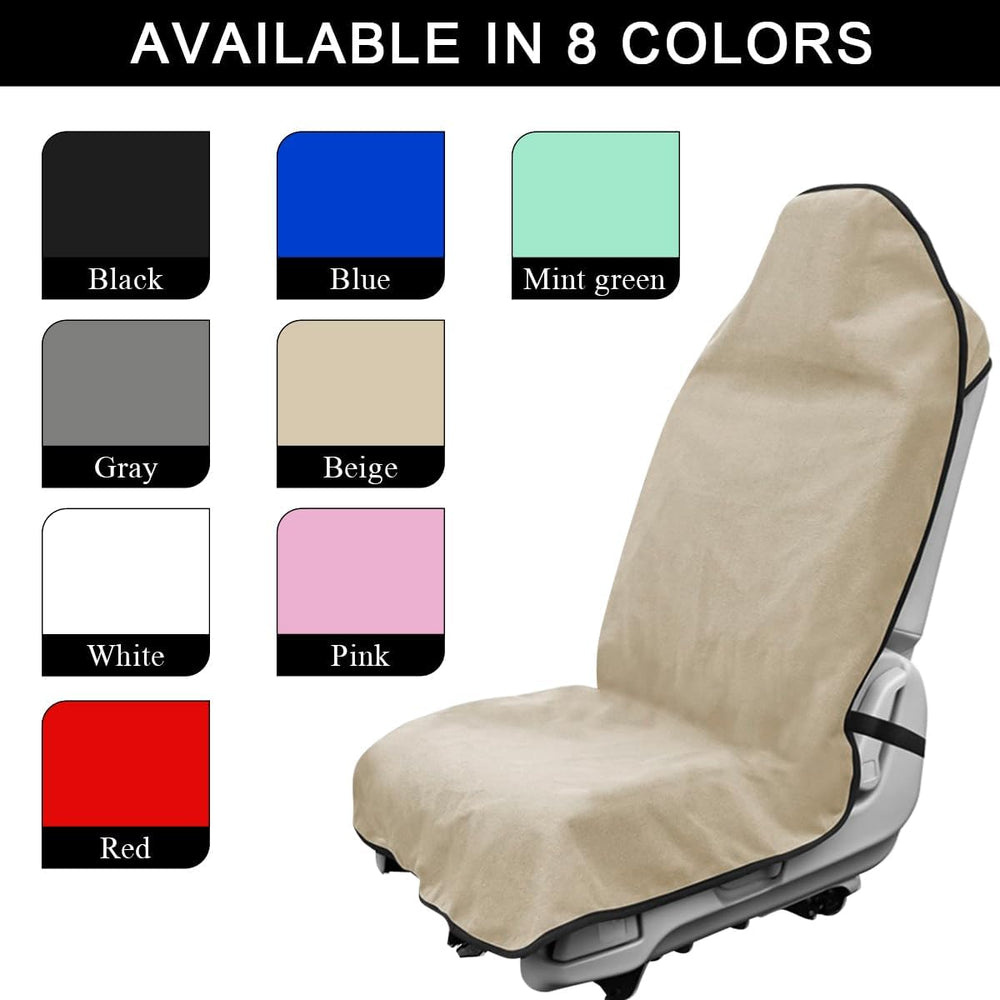 DXNQ 2PCS Car Towel Seat Cover, Waterproof Sweating Non-Slip Premium Soft Tow...