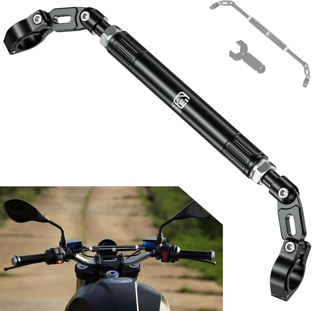 BRCOVAN Motorcycle Cross Bar, Length Adjustable Handlebar Extender