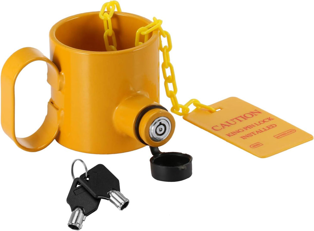 BOYISEN 5th Wheel King Pin Lock Solid Steel Anti Theft Fifth Wheel Hitch Lock...
