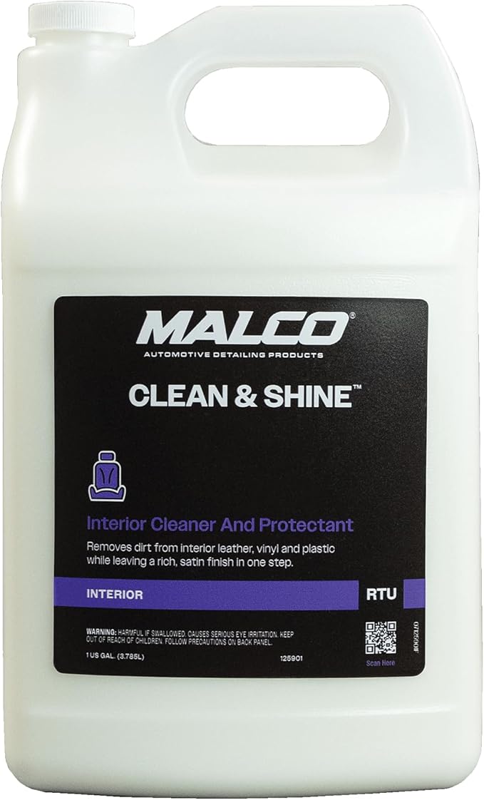 Malco Clean & Shine Interior Car Cleaner and Dressing – Restore Leather