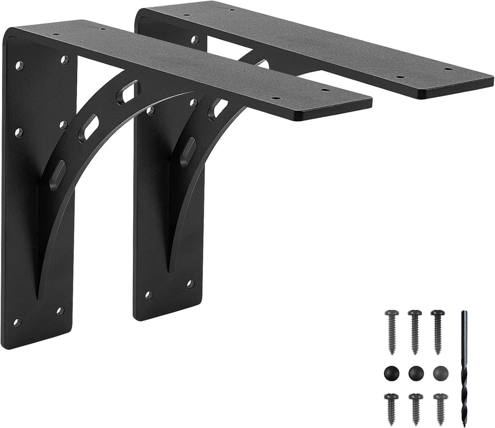 12 inch x 10 inchHeavy Duty Shelf Brackets , Metal Mantel Brackets (Set of 2)...