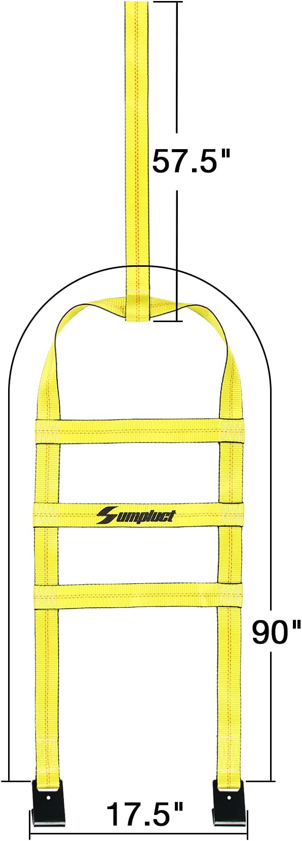 Tow Dolly Basket Straps with Flat Hook-2 Pack, Car Wheel Strap Tire Bonnet Net