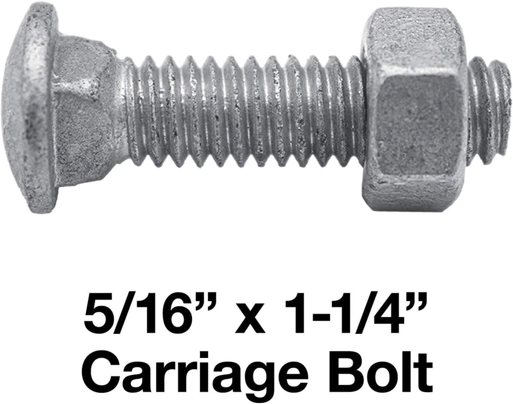Carriage Bolts 5/16-18 x 1-1/4": Galvanized Bulk Chain Link Fence Carria...