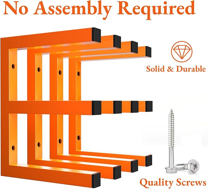 Heavy Duty Lumber Storage Rack Wall Mount, Metal Wood Rack Organizer (4pack)