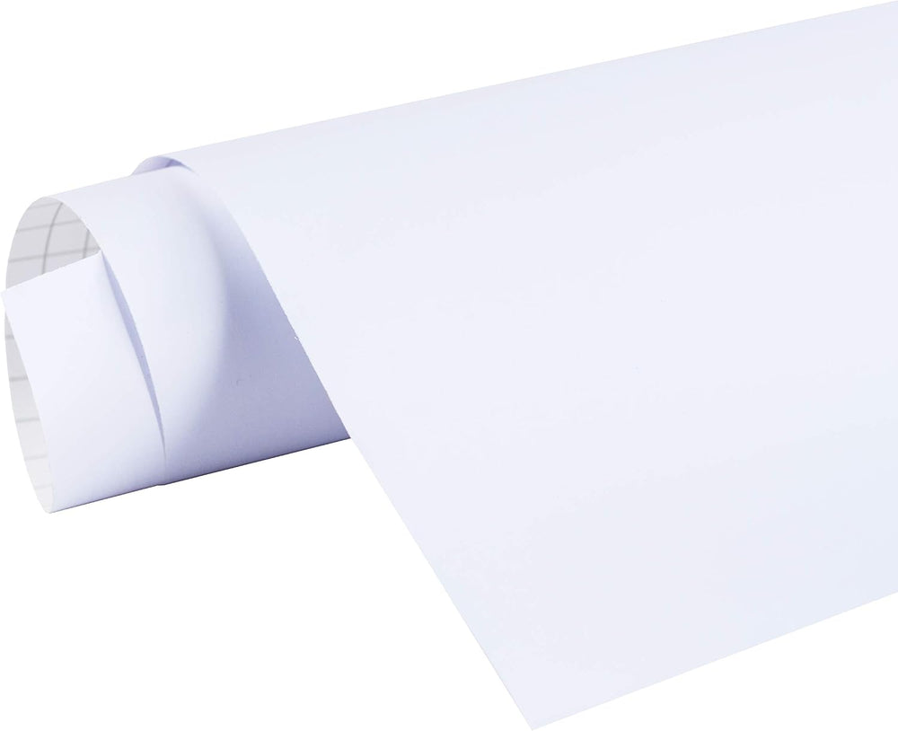 Picniva Matte White Adhesive Vinyl Roll, 24 in x 100 ft, Craft Cutting