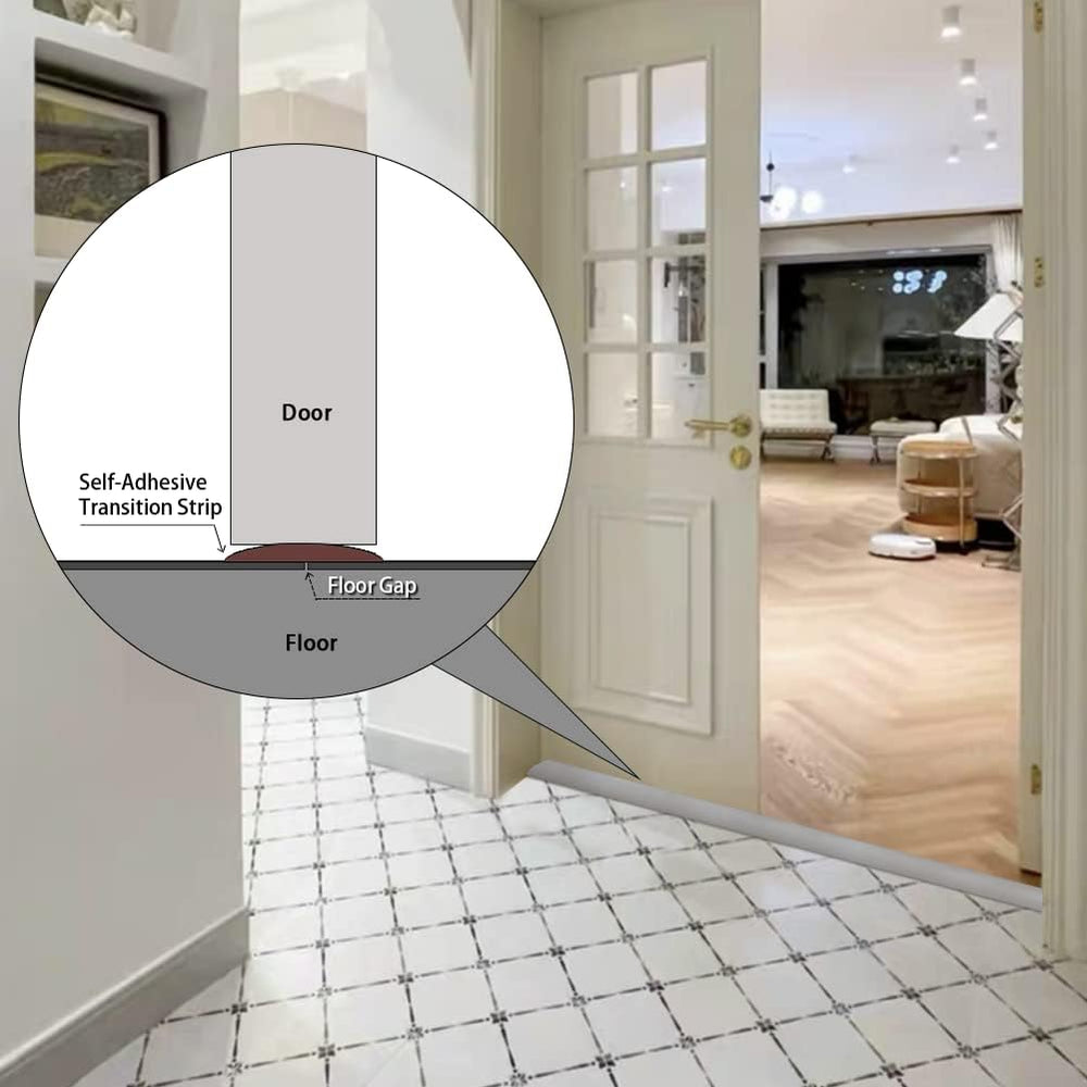 LSGCQ Vinyl Floor Transition Strip Self Adhesive 2" Wide, Pure Color