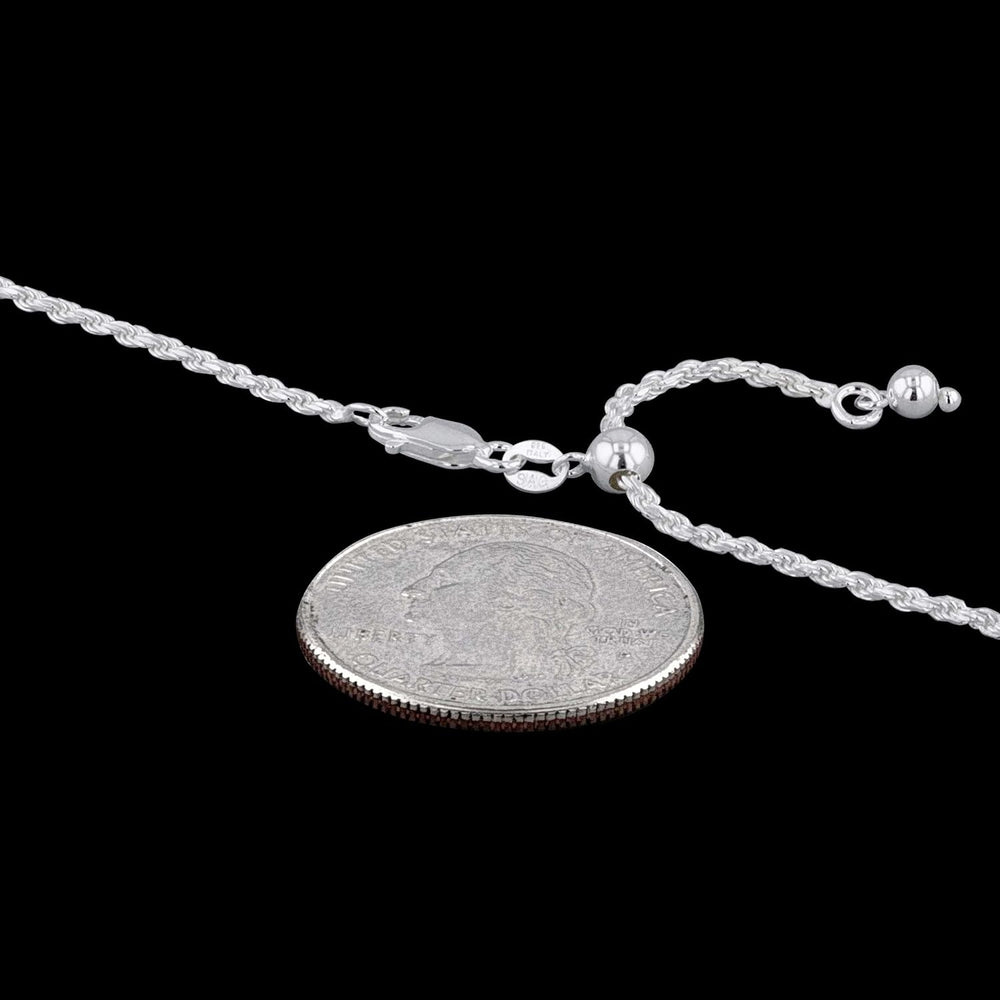 Sterling Silver Diamond-Cut Rope Chain 1.1mm 1.5mm 1.7mm 2mm 2.5mm Solid 925 ...