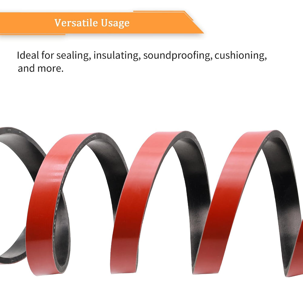 Adhesive Solid Neoprene Reinforced Rubber Strips with Cloth Insert, 1/2 Inch ...