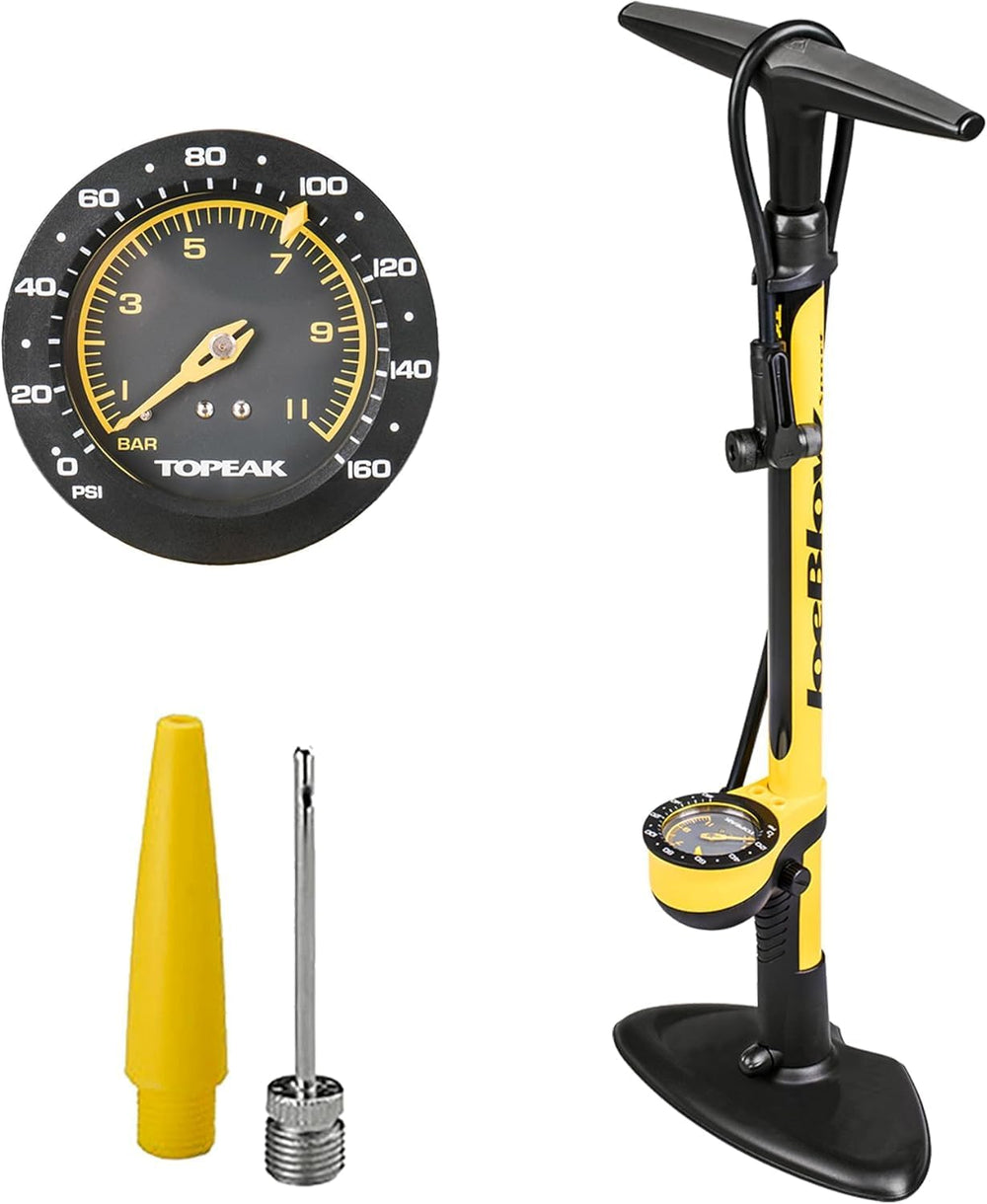 Topeak JoeBlow Sport III Bike Floor Pump, 160 psi, 3-in Gauge, TwinHead