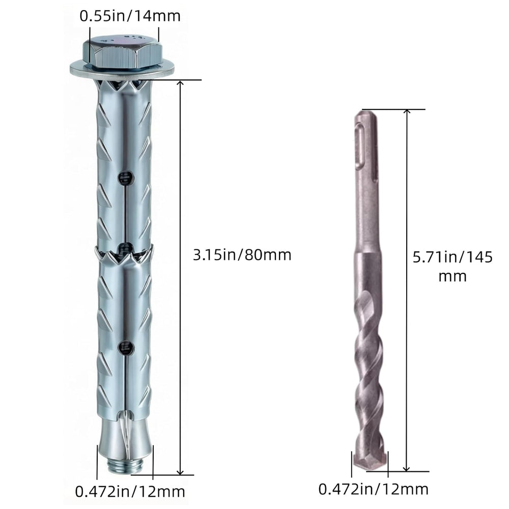 5/16 × 3inch Hex Heavy-Duty Hollow-Wall Anchors, 25-Pack 5/16-inch thread, 0....
