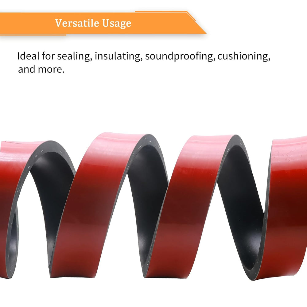 Reinforced Adhesive Solid Rubber Strips Cloth Inserted, 1/2" Thick x 2&q...