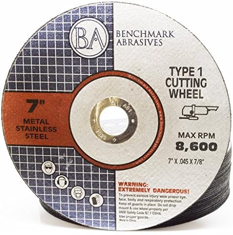 Benchmark Abrasives 7 Inch Aluminum Oxide Thin Type 1 Grinder Cut Off Wheels ...