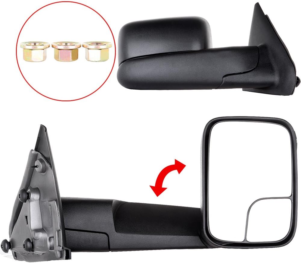 A Pair Towing Mirrors Fits 2002-2008 for Dodge for Ram 1500 2003-2009 for Dod...